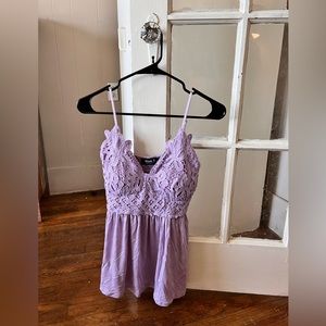 Blue B Strap lace top, size medium